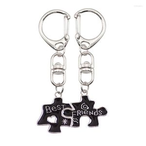 Keychains Portable 2-piece Friend Friendship Pendant Keychain Men And Women Backpack Hook Key Chain Fashion Bag Accessories