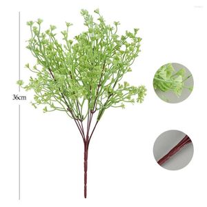 Flores decorativas 2pcs Daffodil Grass Fake Decor Decor de Flor Arte Layout de casamento ao ar livre decoração de jardim artificial