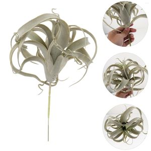 Decorative Flowers Pineapple Decor Artificial Air Tillandsia Simulation Flocking Decorations Faux Home Floral Party Terrarium Diy Adornment