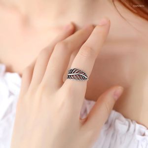 Wedding Rings Bohemian Vintage Big Leaf Ring For Women Female Lady Antique Knuckle Cocktail Boho Jewelry Anillos