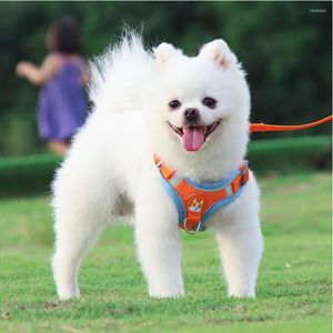 Köpek yakaları gelin evcil göğüs kayış yelek kayışları küçük ip yansıtıcı köpekler pomeranian bichon frize çekiş