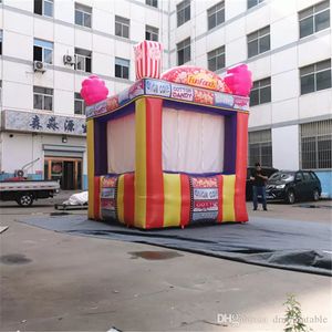 3m x 3m屋外広告インフレータブルキャンディーブースLEDストリップフォーム中国の販売キオスク装飾用