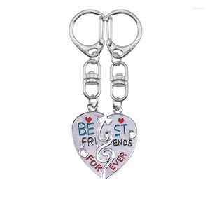 Portachiavi Amico Portachiavi Donna BFF Amicizia Ciondolo a cuore Maschile e femminile Compagno di classe Borsa da scuola Accessori chiave Regalo di gioielli