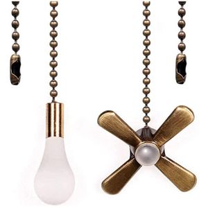Decorative Figurines Objects & 2PCS 12Inch Ceiling Fan Pull Chain Set Alloy Retro Light Lamp For Home Metal Lighting Chandelier Zipper