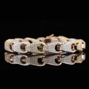 Designer smycken anpassad rappare personligen VVS1 Moissanite Miami Sier Iced Out Hip Hop Mens Cuban Link Armband