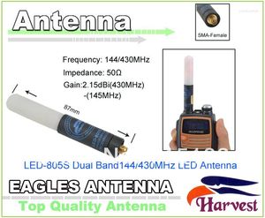 Walkie Talkie UV5R Jambon Radyo Anten Sma-Female Konektörü Orijinal Hasat LED-805S Çift Bant 144/430MHz Baofeneng UV-5R için LED