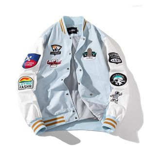 Men's Jackets Young Fashion High Quality Pilot Jacket Hip Hop Couple Spring And Autumn Embroidered Baseball Suit Color Matching Men
