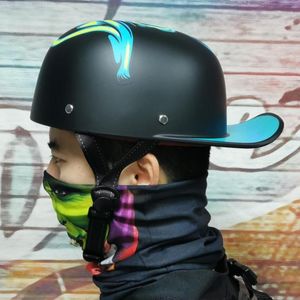 Motorradhelme Vintage Retro Baseballkappe Helm Männer Frauen Kind Roller Halbgesicht Sommer Casco De Moto Sisak