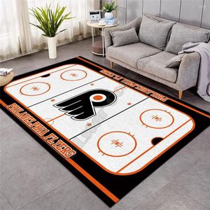 Mattor Ice Hockey Area Rug 3D över hela tryckta matsalar som inte är halkad matsal Living Soft Bedroom Carpet 01