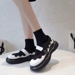 Dress Shoes Thick-soled Small Leather Female Students 2023 Summer Cute Muffin Single Japanese Jk High-heeled Mary Jane