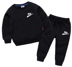 Neue Kinder Frühling und Herbst Kleidung Sets Neue kinder Gedruckt Jungen und Mädchen Langarm Hosen Zwei Stück Set Marke LOGO Drucken