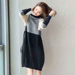 Casual Dresses Knitted Dress Fall And Winter Inside The Sweater WomenS Stitching In Long Paragraph Bottoming Skirt