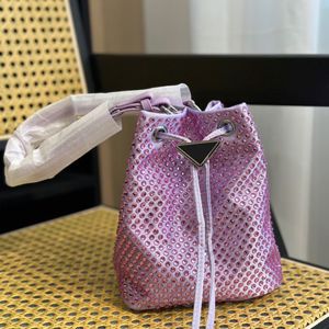 Designer underarm Hobo Bucket Bag Shiny Diamonds Handbags Women Shoulder Bags Dinner Bags Rhinestone Purse Triangle Sequins Totes Full Water Drill Top Handle