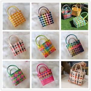 Storage Bags Baby Snack Basket Hand Carry Bath Woven Shopping Children's Beach Bag Toy Fruit