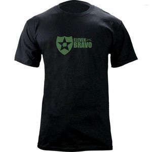 Camisetas masculinas do exército original 2ª Divisão de Infantaria 11 Bravo T-shirt. Algodão de verão de algodão curto o-gola o-gola-camisa S-3xl