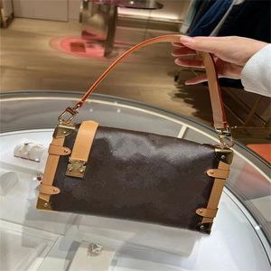 2023 7A Frauen Trunk Bag Mode Umhängetaschen Designer Tasche Mini Square Box Leder Handtaschen Alte Blume Klassische Handtasche Crossbody Hochwertige Geldbörsen