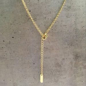 Catene 35-60 cm in ottone con catena Rolo color oro giallo da corta a lunga collane girocollo per donne ragazze bambini gioielli uomo bambino Kolye Ketting