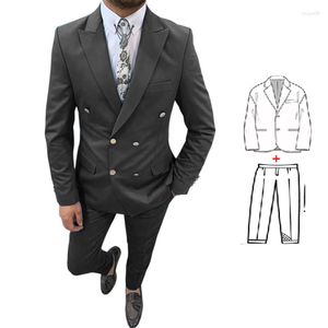 Abiti da uomo Costume Homme Black Wedding For Men 2023 Slim Fit Groom Tuxedo Formal Prom Party Abito maschile Fashion Business Abbigliamento