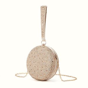 Evening Bags Women Full Side Diamond Fashion Bling Round Shapes Wallets Wedding Dinner Purse Drop