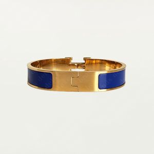 Classic H Bracelet Designer 18K Gold Bangle Luxury Brand Enamel Bracelet for Men Women Birthday Mother' Day Jewelry Holiday Gifts