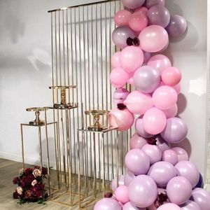 Decora￧￣o de casamento Grand Event Stage Celebration Diy Ferro Cen￡rios de Ferro de Iron Stand Stand Stand Luxo Partido de Anivers￡rio de Flores de Flores de Flores de Flores Plintos de Bolo de Bolo