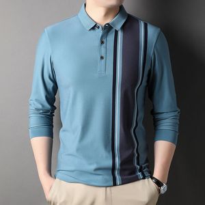 Polos męski moda przybysze męskie koszulę polo Polo Long Rleeve Autumn swobodne luksusowe ubrania designerskie Mężczyźni Koreańska koszula polo Tops 230227