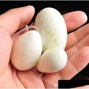 Massage Stones Rocks Natural Chinese Masr Facial Mas Jade Egg Kegel Vaginal Ball Peic Floor Muscle Relax Face Slim Exercise Masrs Dhnxq