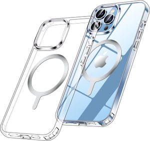 Original för Magsafe Magnetic Wireless Charging Case för iPhone 14 13 12 11 Pro Max Mini X XS XR 7 8 Plus SE Akrylskyddsskyddsskydd