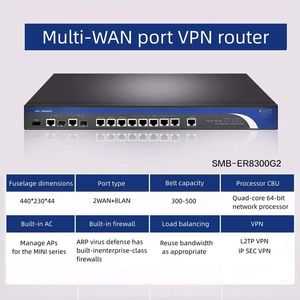 Apparecchiatura in fibra ottica Router VPN ER8300G2GigabitEnterprise Doppia porta WAN Gigabit integrata 8 LAN Processore di rete quad-core da 1,5 GHz a 64 bit