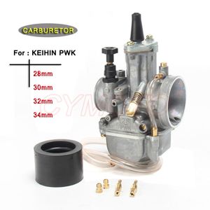 Sistema de combustível de motocicleta 2t 4t Universal Keihin PWK Carburador 21 24 26 28 30 32 34mm com jato de energia para motor de corrida