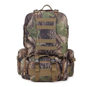 Outdoor Bags 600D Oxford 55L Tactical Molle Backpack Camouflage Military Army Bag Archery Hunting Fishing Backpacks Camping Rucksack