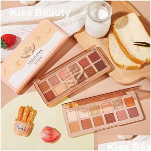 Eye Shadow Kiss Beauty 12 Colors Eyeshadow Palette Metallic Shimmer Matte Rich Color Glamour Daily Night Party Lady Eyelid Makeup Dr Dhds8