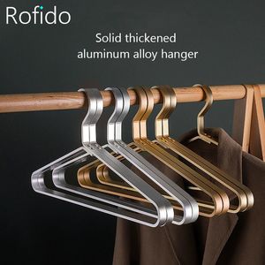 Cabides racks cabides espessados ​​de luxo roupas de alumínio de alumínio rack rack de calça trapestes cabide armários armários de roupas de armazenamento de guarda -roupa 230227