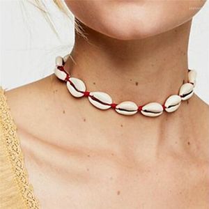 체인 Boho Sea Shell Choker Necklace Women Natural Jewellery Chocker 간단한 목이 여자 콜리 주얼리