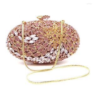 Torby wieczorowe luksusowe sprzęgła dla kobiet imprezowych torby diamentów kształt jaja kryształowe torebki ślubne ślubne ślubne