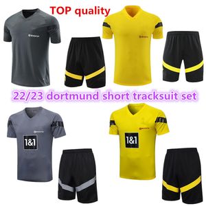 22 23 Erwachsene Trainingsanzüge Kurzarm Fußball-Sets BELLINGHAM HUMMELS BRANDT Männer Futbol de Fußball-Trainingsanzug Jogging Chandal 2022 2023 Dortmund-Trainingsanzug