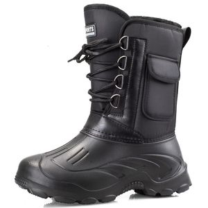 Vestido tênis homens botas de neve de inverno tênis folhetos à prova d'água de atividades ao ar livre botas de pesca calçadas homens sapatos de pesca 230225