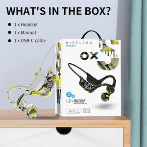 Kemik İletim Fon Bluetooth Kulaklıklar Kablosuz Kulaklıklar LED EAR HOOK AIR PRO EARBUDS Kablosuz Bluetooth Spor Kulaklık Desteği TF Kart Akıllı Telefonlar İçin