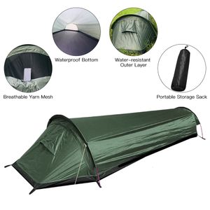 Tents and Shelters Ultralight Tent Backpacking Tent Outdoor Camping Sleeping Bag Tent Lightweight Single Person Bivvy BagTent 230227