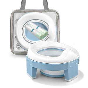 Capas de assento Baby Pot Pot Potty Training Seat para crianças pequenas de treinamento dobrável para crianças para viajar com sacola de viagem e bolsa de armazenamento 230227