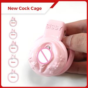 Cockring Dispositivi di castità maschile Sissy BDSM Figa Vaginal Cock Cage Small Bondage Lock Slave Penis Ring Sex Shop 18 Gay Ladyboy Toys 230227