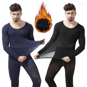 Roupa térmica masculina Inverno de 37 graus de temperatura constante para homens ultrafinos elásticos Thermo Seamless Long Johns Warm