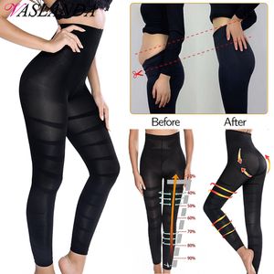 Kvinnors shapers ben bantning body shaper anti cellulite compression leggings hög midja mage kontroll trosor lår skulptur smalare formsignal 230227