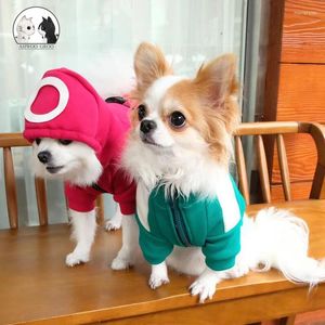 Dog Apparel Pet Korea Game Hoodie Warm Costume Fashion Cat Sweater Clothes Coat Jacket Small Medium Large Squid Clothing