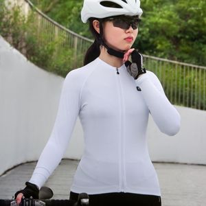 Kurtki wyścigowe Spring Pani Long Sleeve Cycling Jersey Mountain Bike Road Top Outdoor Sports Female