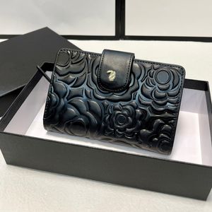 Ny designer plånbok kvinnors kohud korta plånbok kvinnor läder långa plånbok täckväska hög kvalitet med låda
