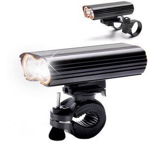 USB oplaadbaar fietslicht 2000lm MTB Veiligheid Flashlight LED Bicycle Voorstandbeklichten 2 Monteerhouder Cyclus Accessories2498