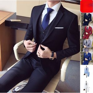 Ternos masculinos Blazers Mens ternos de roupas Menas de moda para casamento Four Seasons Casual Outwear Duas calças e jaqueta 230227