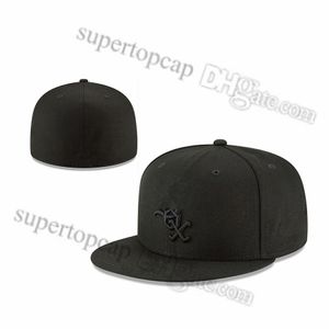 2023 Masculino Beisebol Full Closed Caps Summer Blue Navy Letter Bone Men Women Full Black Color All 32 Teams Casual Sport Flat Fitted hats 