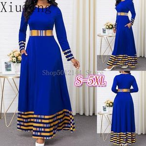 Etniska kläder plus storlek Vestidos Abaya Dubai Turkiet Arabiska hijab Muslimsk klänning kvinnor kaftan kaftan elbise klänningar islamisk sukienki 230227